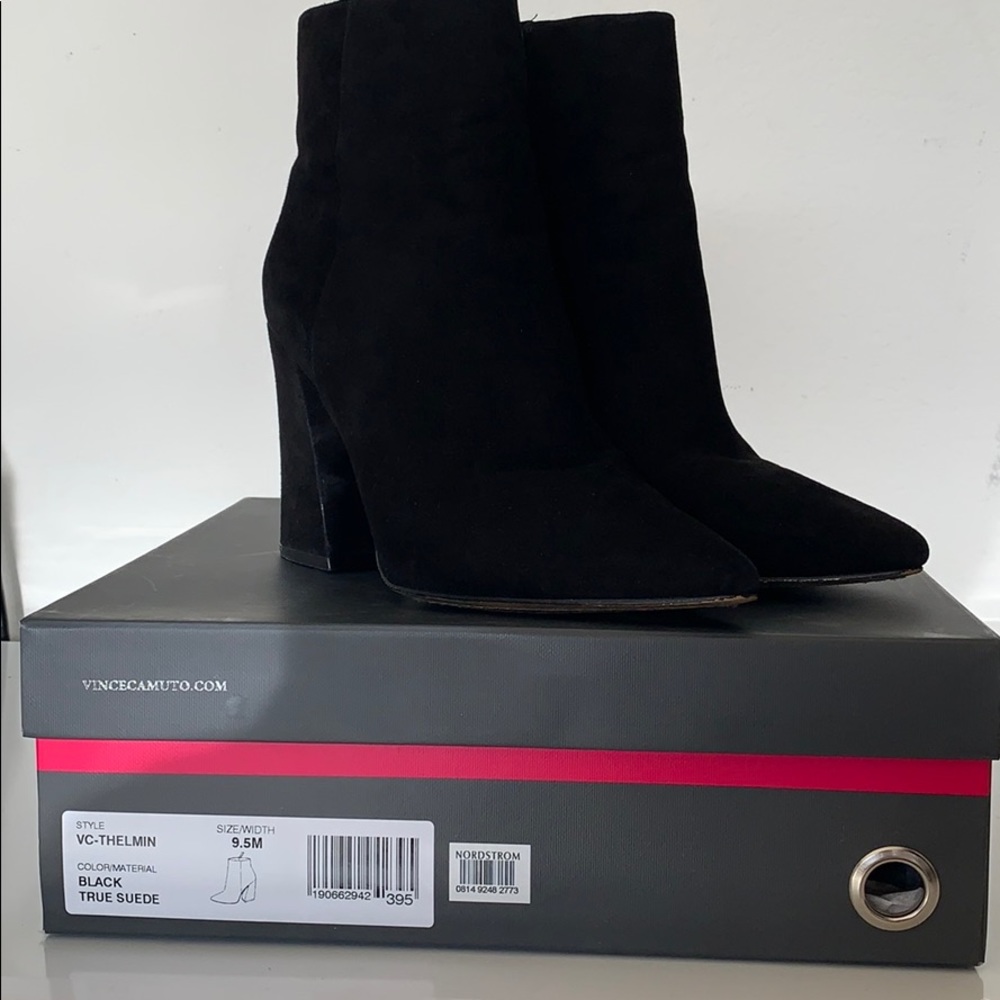 Vince Camuto Black Suede Booties